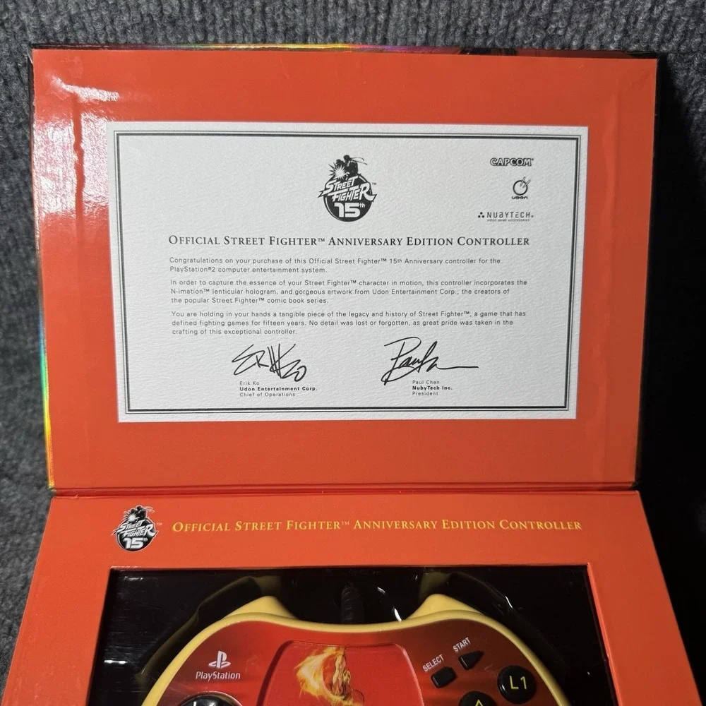 Street Fighter Special KEN CONTROLLER‎ 15th Anniversary Edition PS2 Tested Works